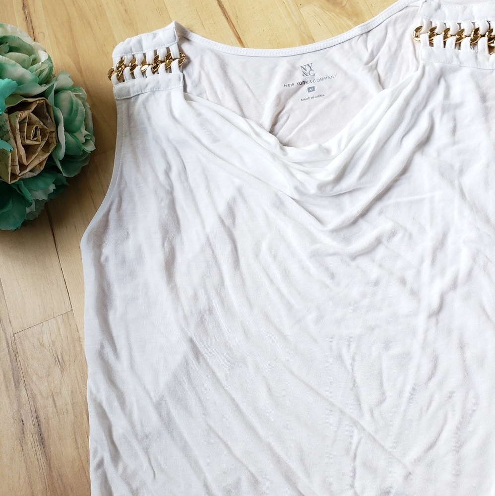 New York & Co. Gold accent Tank Top